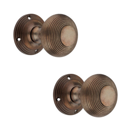 Brass Beehive Door Knob 55mm Antique Door Hardware - Image 2