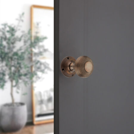 Brass Beehive Door Knob 55mm Antique Door Hardware - Image 3