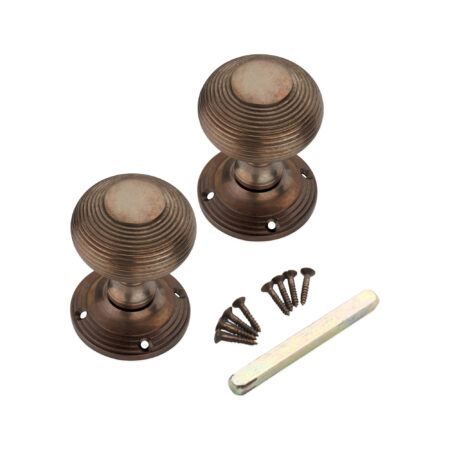 Brass Beehive Door Knob 55mm Antique Door Hardware - Image 4