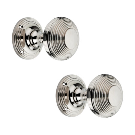 Polished Nickel Beehive Door Knob 55mm Door Hardware - Image 2