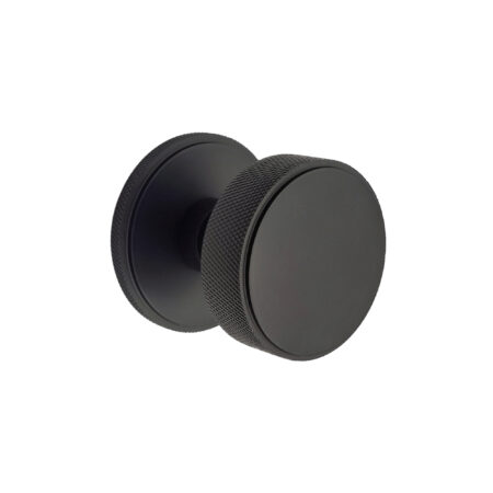 Matt Black Connaught Knurled Door Knob Door Hardware