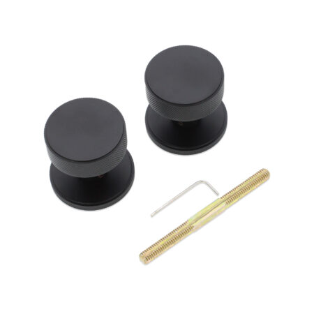 Matt Black Connaught Knurled Door Knob Door Hardware - Image 4