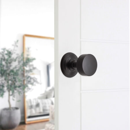 Matt Black Oxford Mortice Door Knob Door Hardware - Image 3
