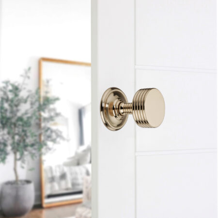 Polished Brass Oxford Mortice Door Knob Door Hardware - Image 3