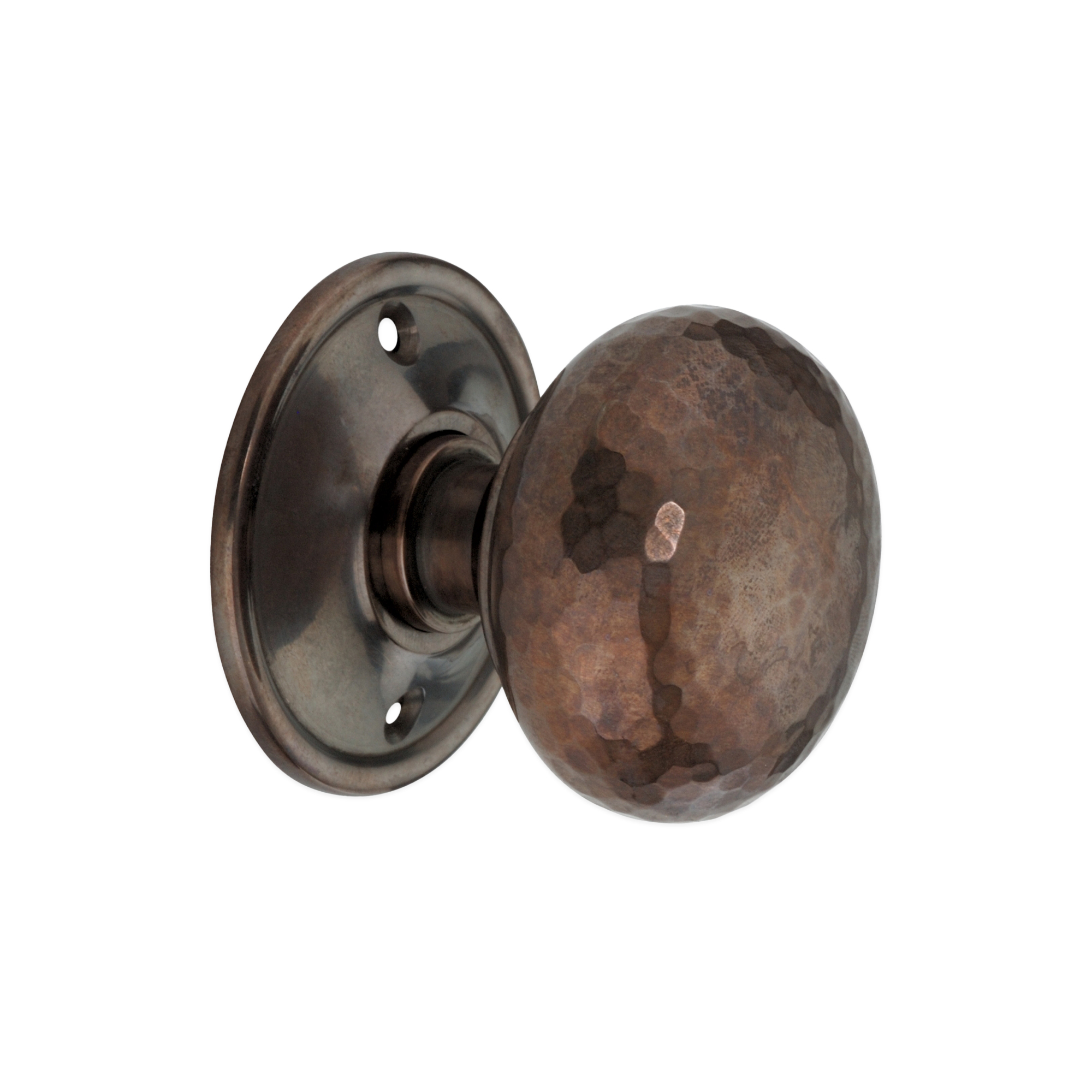 SB2125AT_1.jpg Spira Brass Brass Hammered Cottage Large Mortice/Rim Door Knob Antique Door Hardware - Image 1