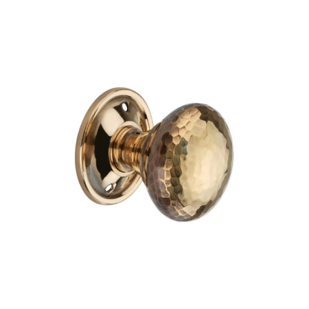 Spira Brass Brass Hammered Mushroom Mortice/Rim Door Knob Aged Door Hardware - Antique Brass