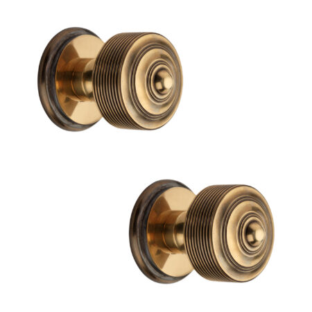 Spira Brass Brass Carter Mortice/Rim Door Knob Aged Door Hardware - Antique Brass - Image 2