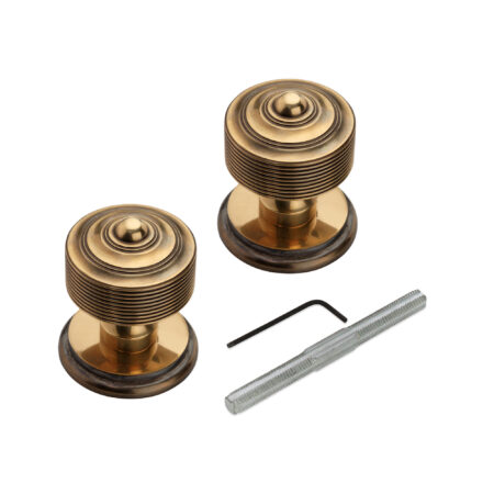 Spira Brass Brass Carter Mortice/Rim Door Knob Aged Door Hardware - Antique Brass - Image 4