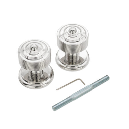 Spira Brass Polished Nickel Carter Mortice/Rim Door Knob Door Hardware - Image 4