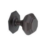 Spira Brass Brass Octagonal Centre Door Knob Aged Bronze Door Hardware