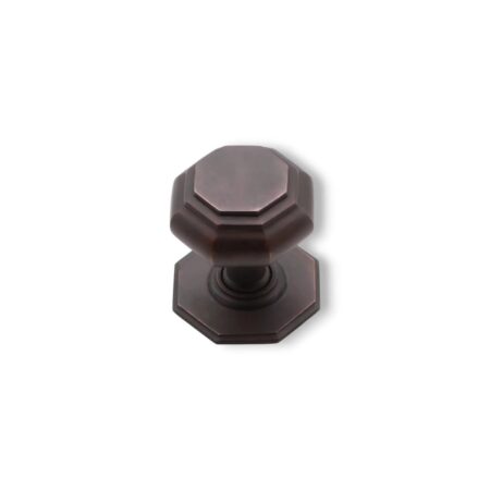 Spira Brass Brass Octagonal Centre Door Knob Aged Bronze Door Hardware - Image 2