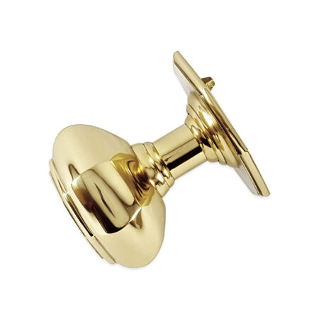 Spira Brass Polished Brass Octagonal Centre Door Knob Door Hardware - Image 3
