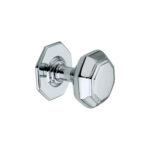 Spira Brass Polished Chrome Octagonal Centre Door Knob Door Hardware