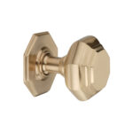 Spira Brass Satin Brass Octagonal Centre Door Knob Door Hardware