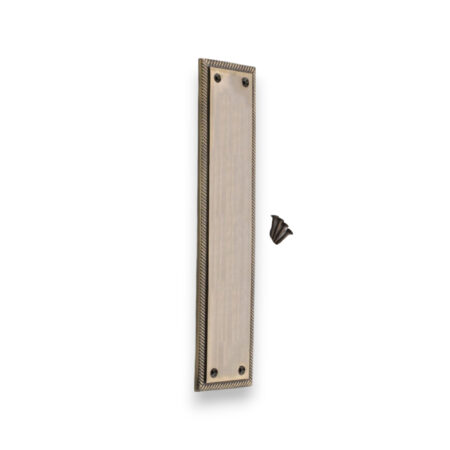 Georgian Finger Plate 285mm Antique Brass - Image 4