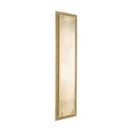 Spira Brass Georgian Finger Plate 285mm Polished Brass