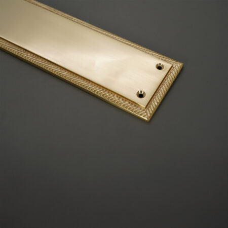 Spira Brass Georgian Finger Plate 285mm Polished Brass - Image 2