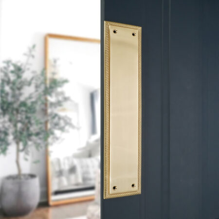 Spira Brass Georgian Finger Plate 285mm Polished Brass - Image 3