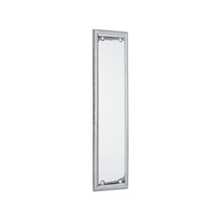 Spira Brass Georgian Finger Plate 285mm Polished Chrome