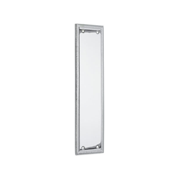 Spira Brass Georgian Finger Plate 285mm Polished Chrome