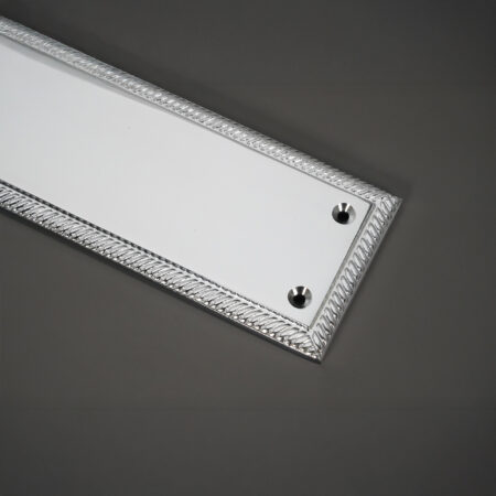 Spira Brass Georgian Finger Plate 285mm Polished Chrome - Image 2