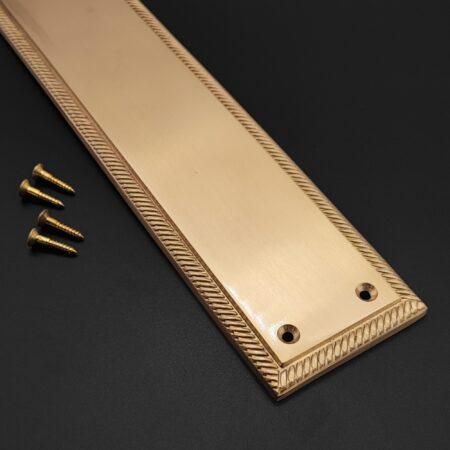Spira Brass Georgian Finger Plate 285mm Satin Brass - Image 2
