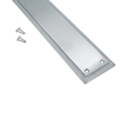 Spira Brass Georgian Finger Plate 285mm Satin Chrome - Image 2
