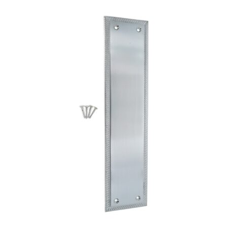 Spira Brass Georgian Finger Plate 285mm Satin Chrome - Image 4