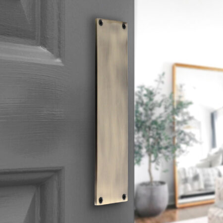 Victorian Finger Plate 300mm Antique Brass - Image 3