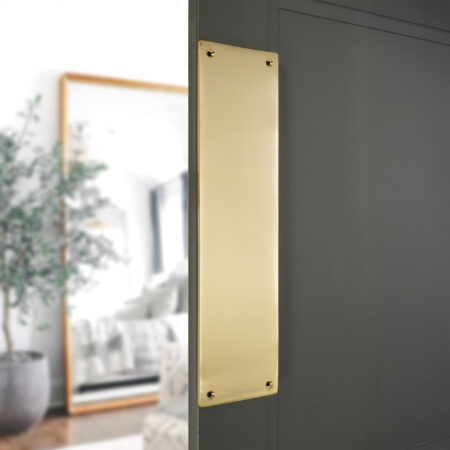 Spira Brass Victorian Finger Plate 300mm Polished Brass - Image 3