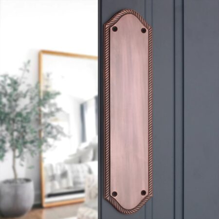 Georgian Half Round Finger Plate 295mm Aged Bronze - Image 3