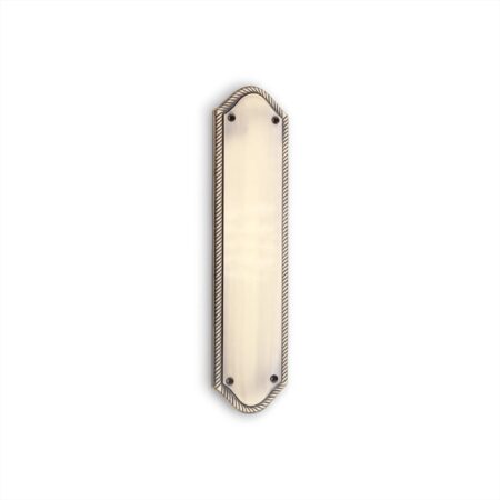 Georgian Half Round  Finger Plate 295mm Antique Brass