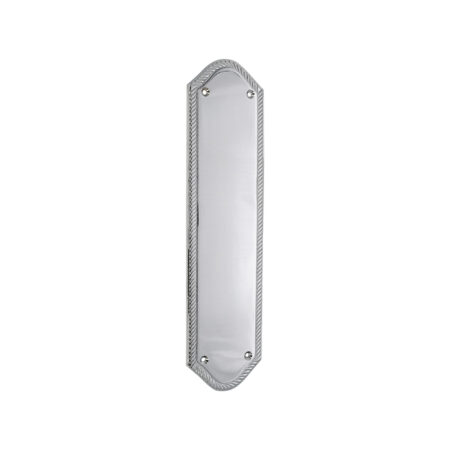 Georgian Half Round Finger Plate 295mm Polished Chrome