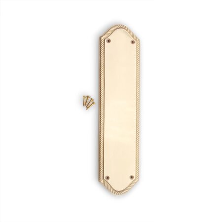 Georgian Half Round  Finger Plate 295mm Satin Brass - Image 4