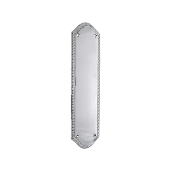 Georgian Half Round  Finger Plate 295mm Satin Chrome