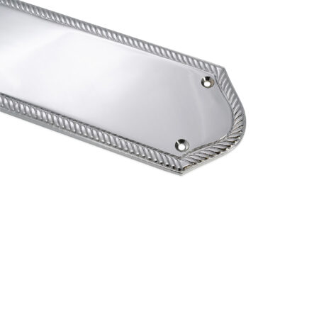 Georgian Half Round  Finger Plate 295mm Satin Chrome - Image 2