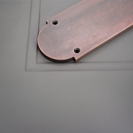 Victorian Half Round Finger Plate 300mm Aged  Bronze - Image 2