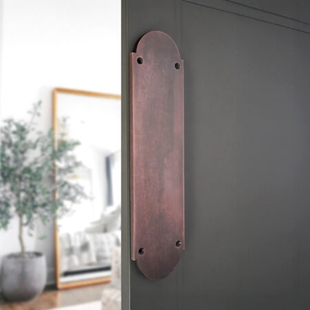 Victorian Half Round Finger Plate 300mm Aged  Bronze - Image 3