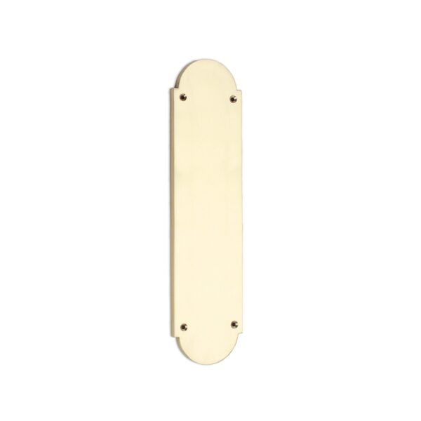 Victorian Half Round Finger Plate 300mm Polished Brass