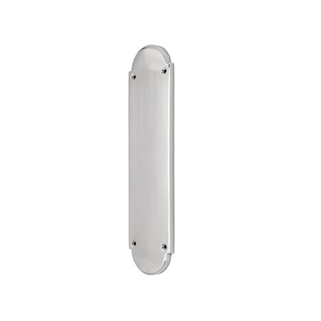 Victorian Half Round Finger Plate 300mm Satin Chrome