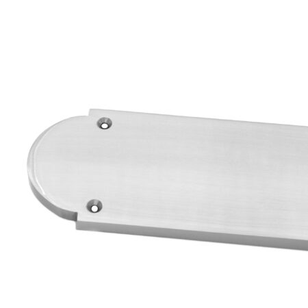 Victorian Half Round Finger Plate 300mm Satin Chrome - Image 2