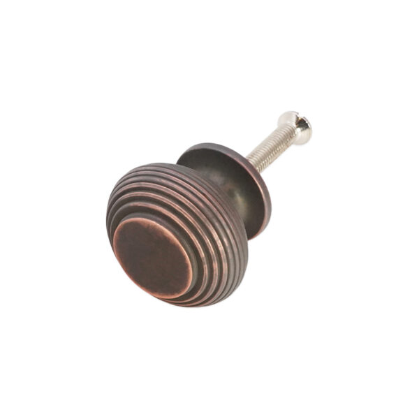 Spira Brass Brass Beehive Large 40mm Cupboard Knob Aged Bronze Cabinet Hardware