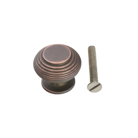 Spira Brass Brass Beehive Large 40mm Cupboard Knob Aged Bronze Cabinet Hardware - Image 4