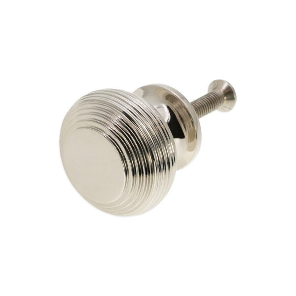 Spira Brass Polished Nickel Beehive Large 40mm Cupboard Knob Cabinet Hardware