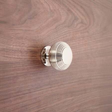 Spira Brass Polished Nickel Beehive Large 40mm Cupboard Knob Cabinet Hardware - Image 3