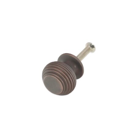 Spira Brass Brass Beehive Small 30mm Cupboard Knob Aged Bronze Cabinet Hardware