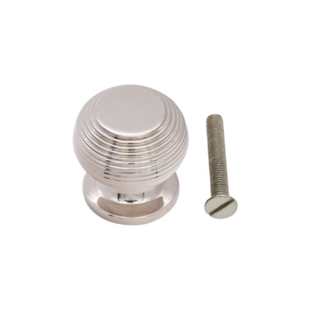 Spira Brass Polished Nickel Beehive Small 30mm Cupboard Knob Cabinet Hardware - Image 4