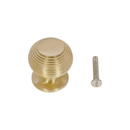 Beehive Small 30mm Cupboard Satin Brass - Image 4