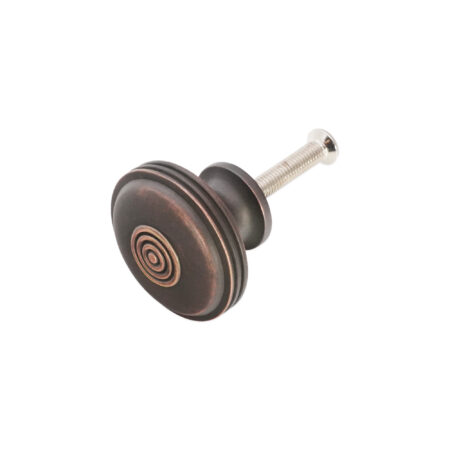 Spira Brass Brass Bloxwich Large 40mm Cupboard Knob Aged Bronze Cabinet Hardware
