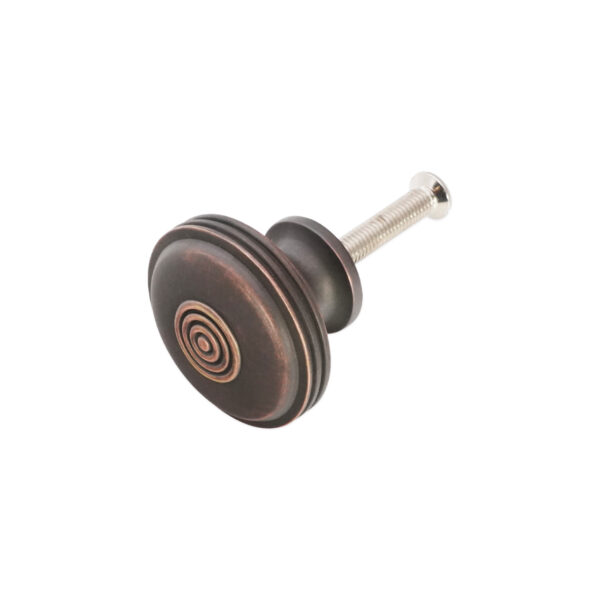 Spira Brass Brass Bloxwich Large 40mm Cupboard Knob Aged Bronze Cabinet Hardware